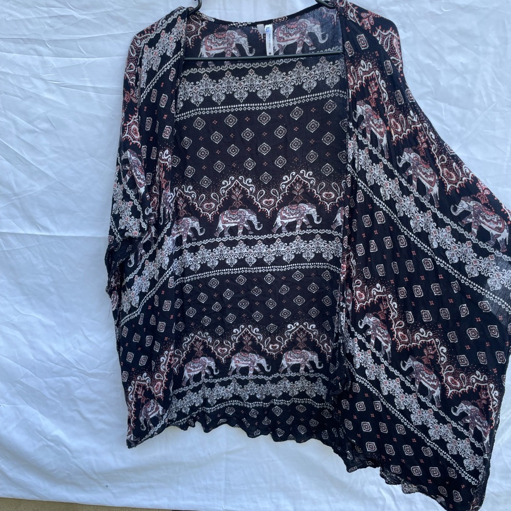 Lightweight elephant cardigan